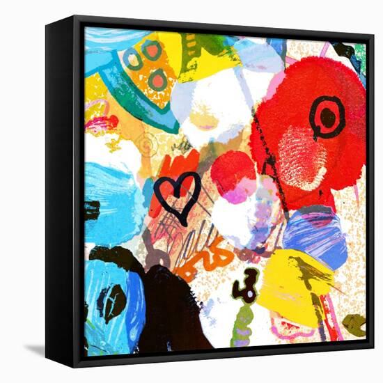 Abstract Graffiti Collage, Digital Painting-Andriy Zholudyev-Framed Stretched Canvas