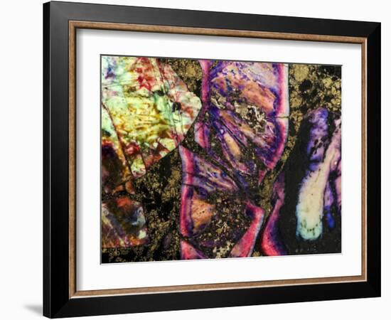 Abstract Graffiti Sea Sediment Agate Pattern-maury75-Framed Photographic Print