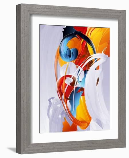 Abstract Graphic, Bright In Graffiti-fet-Framed Art Print