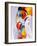 Abstract Graphic, Bright In Graffiti-fet-Framed Art Print