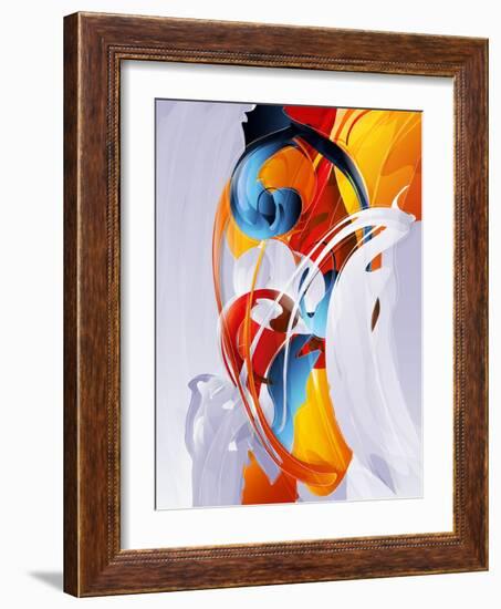 Abstract Graphic, Bright In Graffiti-fet-Framed Art Print