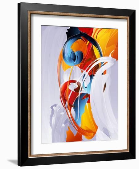 Abstract Graphic, Bright In Graffiti-fet-Framed Art Print