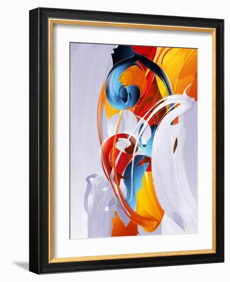 Abstract Graphic, Bright In Graffiti-fet-Framed Art Print