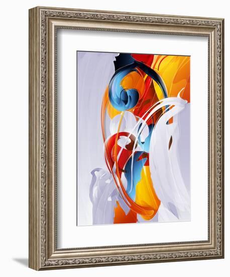 Abstract Graphic, Bright In Graffiti-fet-Framed Art Print