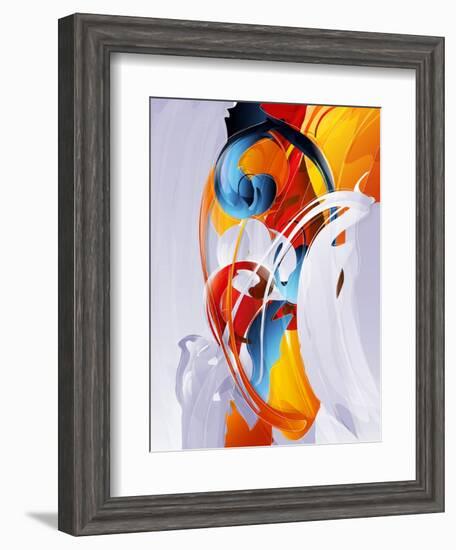 Abstract Graphic, Bright In Graffiti-fet-Framed Art Print