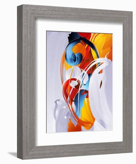 Abstract Graphic, Bright In Graffiti-fet-Framed Art Print