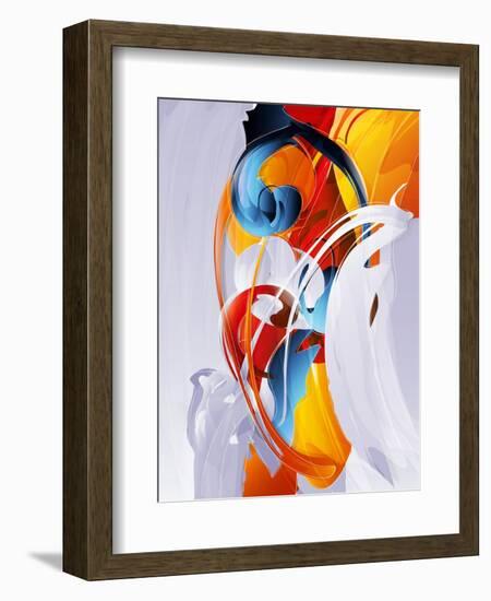 Abstract Graphic, Bright In Graffiti-fet-Framed Art Print