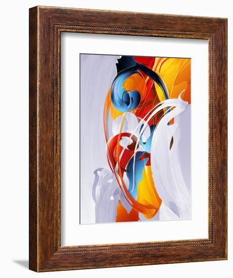 Abstract Graphic, Bright In Graffiti-fet-Framed Art Print