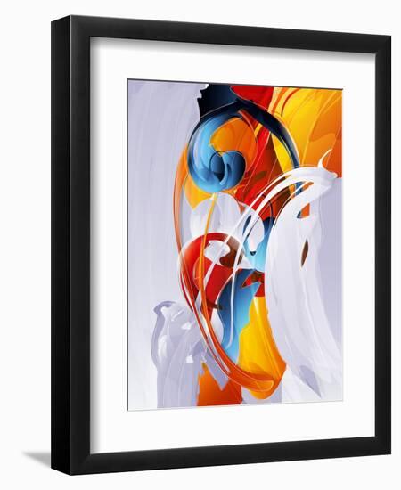 Abstract Graphic, Bright In Graffiti-fet-Framed Art Print