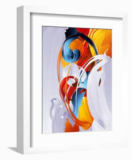 Abstract Graphic, Bright In Graffiti-fet-Framed Art Print