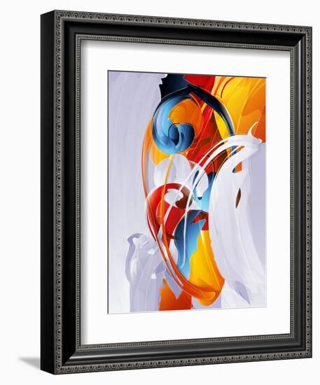 Abstract Graphic, Bright In Graffiti-fet-Framed Art Print