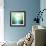 Abstract Green and Blue Triangle Pattern-ilyianne-Framed Art Print displayed on a wall