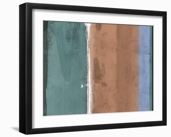 Abstract Green and Brown-Alma Levine-Framed Art Print
