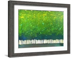 Abstract Green Trees-Patty Baker-Framed Art Print