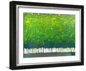 Abstract Green Trees-Patty Baker-Framed Art Print