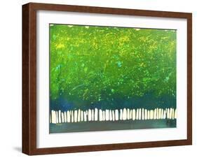 Abstract Green Trees-Patty Baker-Framed Art Print