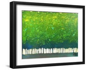 Abstract Green Trees-Patty Baker-Framed Art Print