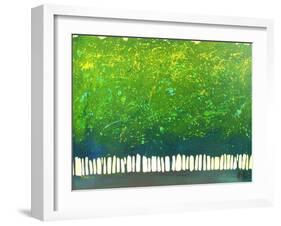 Abstract Green Trees-Patty Baker-Framed Art Print