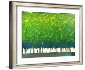 Abstract Green Trees-Patty Baker-Framed Art Print