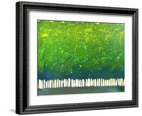 Abstract Green Trees-Patty Baker-Framed Art Print