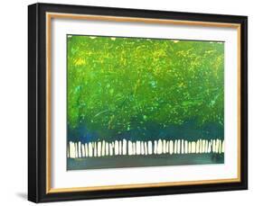Abstract Green Trees-Patty Baker-Framed Art Print