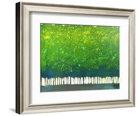 Abstract Green Trees-Patty Baker-Framed Art Print