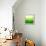 Abstract Green Triangle Background-epic44-Framed Stretched Canvas displayed on a wall