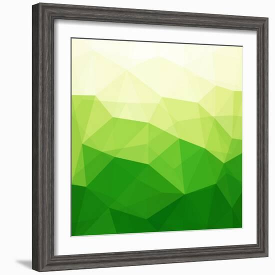 Abstract Green Triangle Background-epic44-Framed Premium Giclee Print