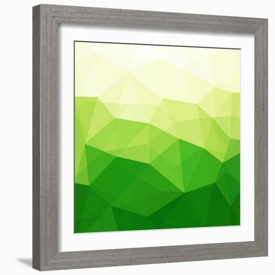 Abstract Green Triangle Background-epic44-Framed Art Print