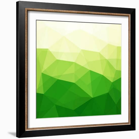 Abstract Green Triangle Background-epic44-Framed Art Print