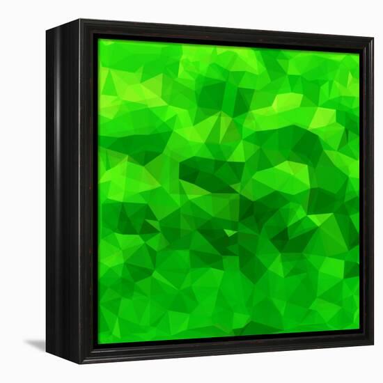 Abstract Green Triangle Background-epic44-Framed Stretched Canvas