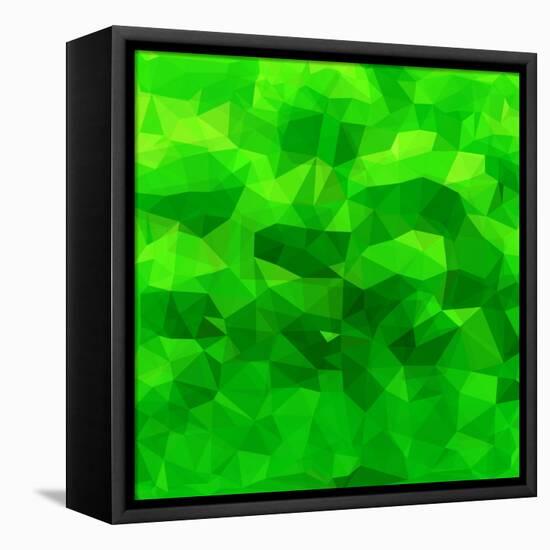 Abstract Green Triangle Background-epic44-Framed Stretched Canvas