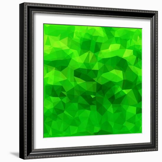 Abstract Green Triangle Background-epic44-Framed Art Print