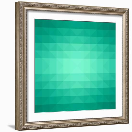 Abstract Green Triangle Background-epic44-Framed Art Print