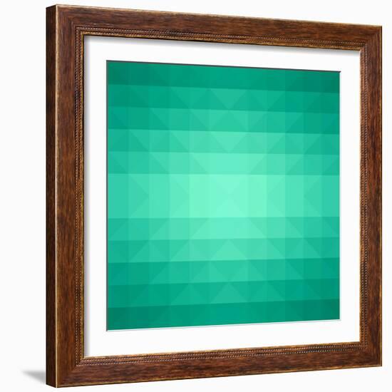 Abstract Green Triangle Background-epic44-Framed Art Print