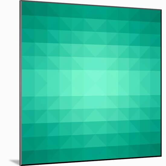 Abstract Green Triangle Background-epic44-Mounted Art Print
