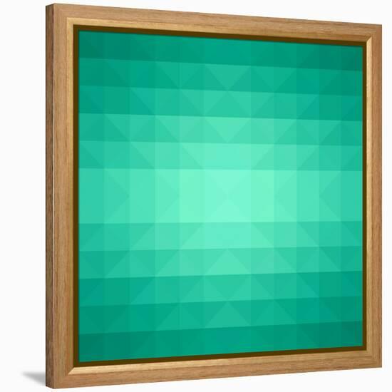 Abstract Green Triangle Background-epic44-Framed Stretched Canvas