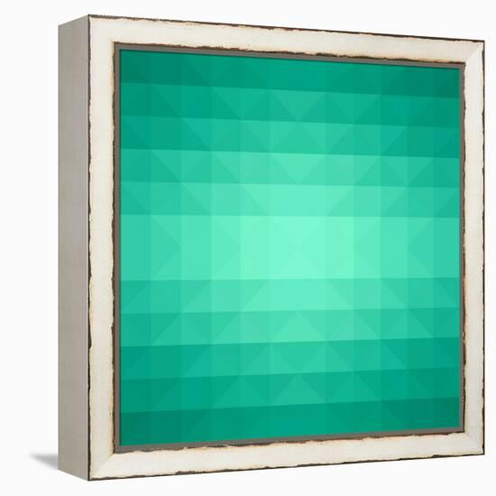 Abstract Green Triangle Background-epic44-Framed Stretched Canvas