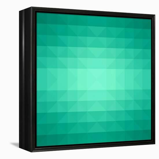 Abstract Green Triangle Background-epic44-Framed Stretched Canvas