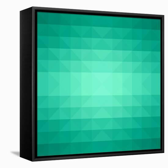 Abstract Green Triangle Background-epic44-Framed Stretched Canvas