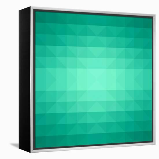 Abstract Green Triangle Background-epic44-Framed Stretched Canvas