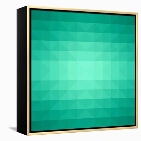 Abstract Green Triangle Background-epic44-Framed Stretched Canvas