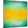 Abstract Green Yellow Triangle Background-epic44-Mounted Art Print