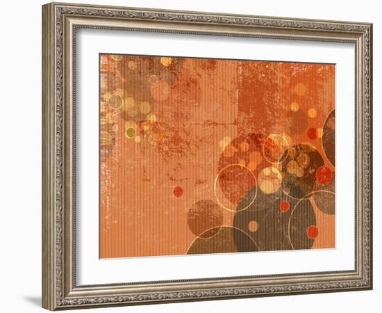 Abstract Grunge Background with Circles and Dots-one AND only-Framed Photographic Print