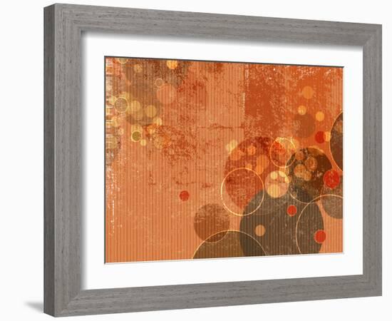 Abstract Grunge Background with Circles and Dots-one AND only-Framed Photographic Print