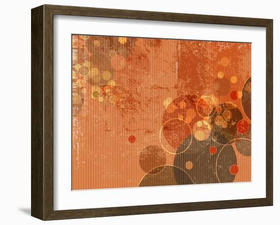 Abstract Grunge Background with Circles and Dots-one AND only-Framed Photographic Print