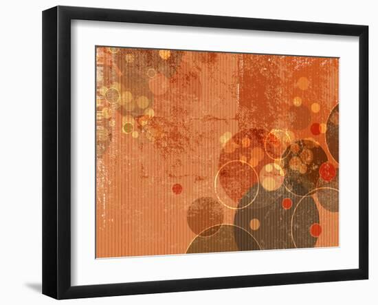 Abstract Grunge Background with Circles and Dots-one AND only-Framed Photographic Print
