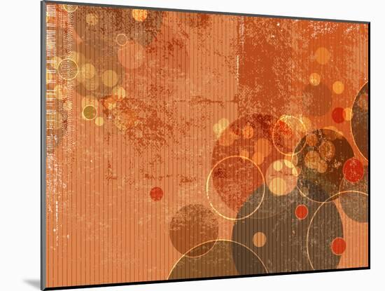 Abstract Grunge Background with Circles and Dots-one AND only-Mounted Photographic Print
