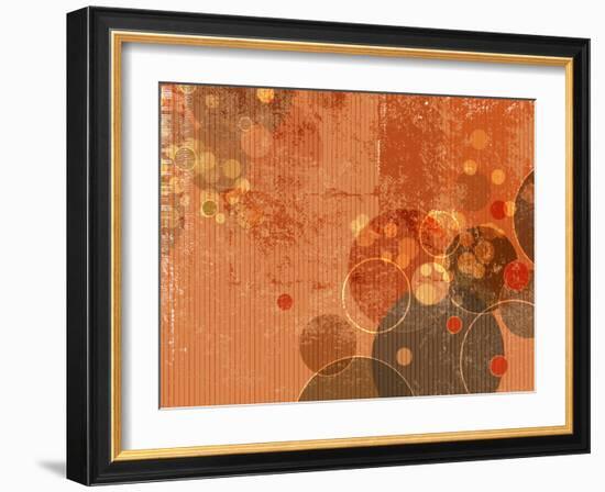 Abstract Grunge Background with Circles and Dots-one AND only-Framed Photographic Print