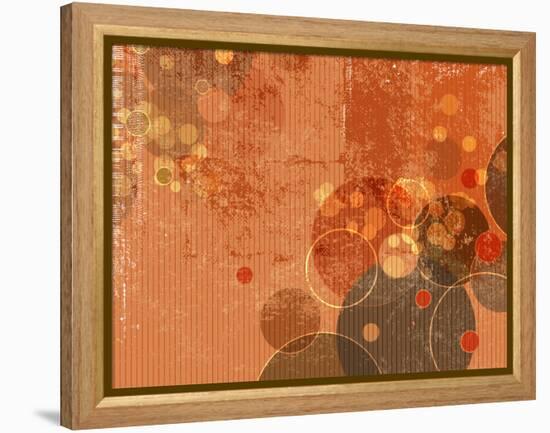 Abstract Grunge Background with Circles and Dots-one AND only-Framed Premier Image Canvas